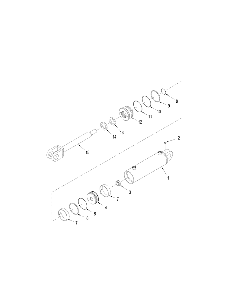 Схема запчастей Case IH STX500 - (08-42) - CYLINDER ASSY - THREE POINT HITCH (08) - HYDRAULICS