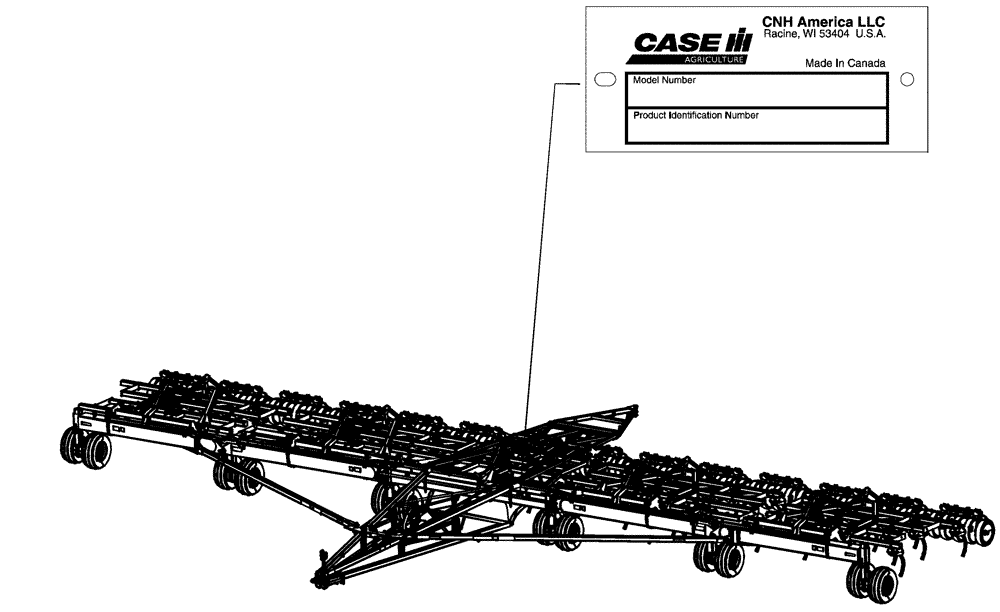 Схема запчастей Case IH 700 - (00.000.05) - PLATE, REPAIR PART IDENTIFICATION (00) - GENERAL & PICTORIAL INDEX