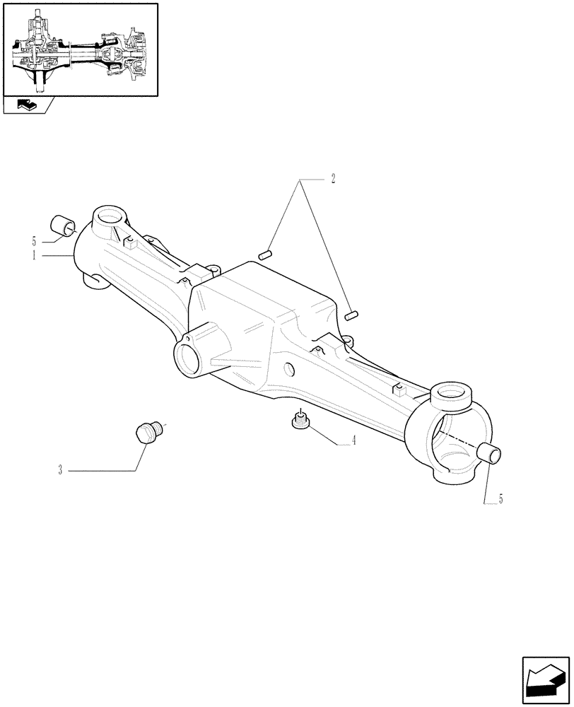 Схема запчастей Case IH PUMA 125 - (1.40. 4/01) - (CL.4) SUSPENDED FRONT AXLE W/MULTI-PLATE DIFF. LOCK AND ST. SENSOR - BOX (VAR.330429) (04) - FRONT AXLE & STEERING
