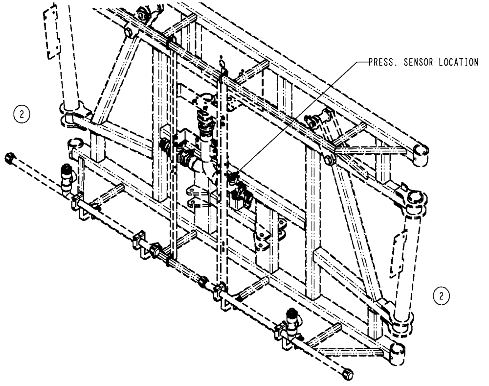 Схема запчастей Case IH SPX4410 - (09-084) - ELECTRICAL, 6 SECTION PLUMBING, CS Liquid Plumbing