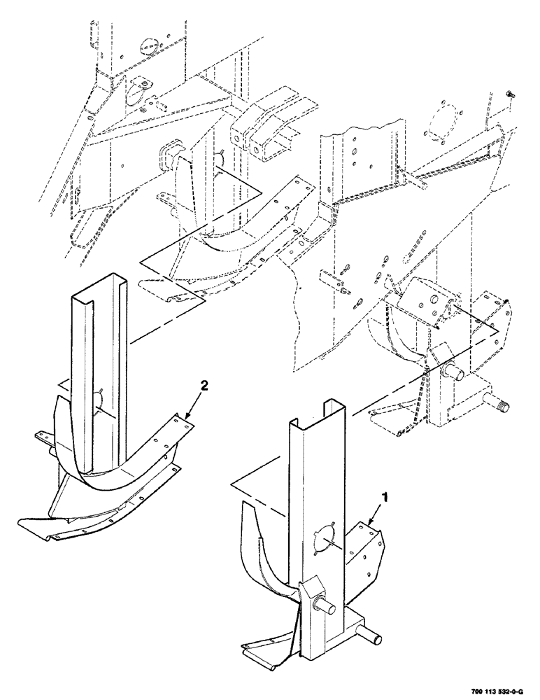 Схема запчастей Case IH 8590 - (07-24) - STRUT ASSEMBLY, LEFT AND RIGHT (12) - MAIN FRAME