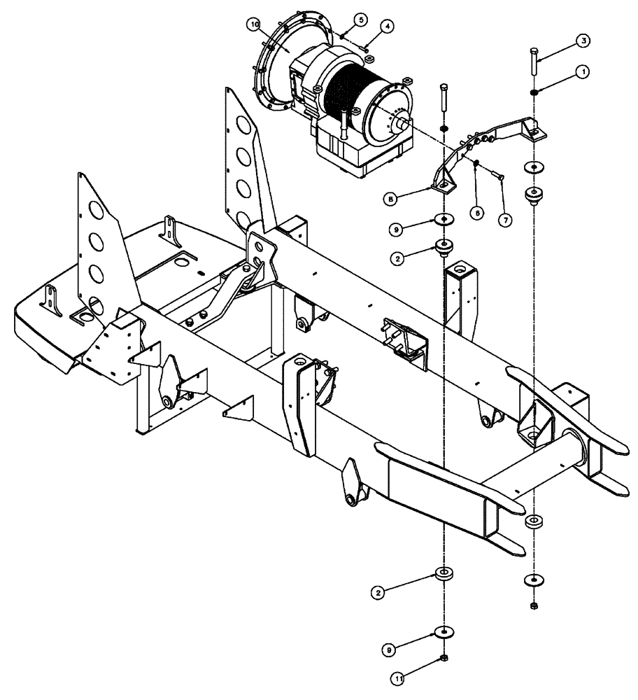 Схема запчастей Case IH FLX4300 - (03-003) - TRANSMISSION MOUNTING (FLX4375) (03) - TRANSMISSION