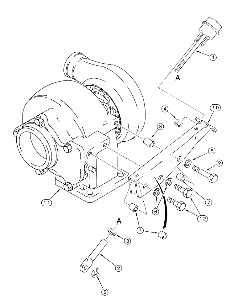 Схема запчастей Case IH 8850 - (10-30) - WASTEGATE ACTUATOR, SERIAL NUMBER CFH0099165 AND LATER (02) - ENGINE