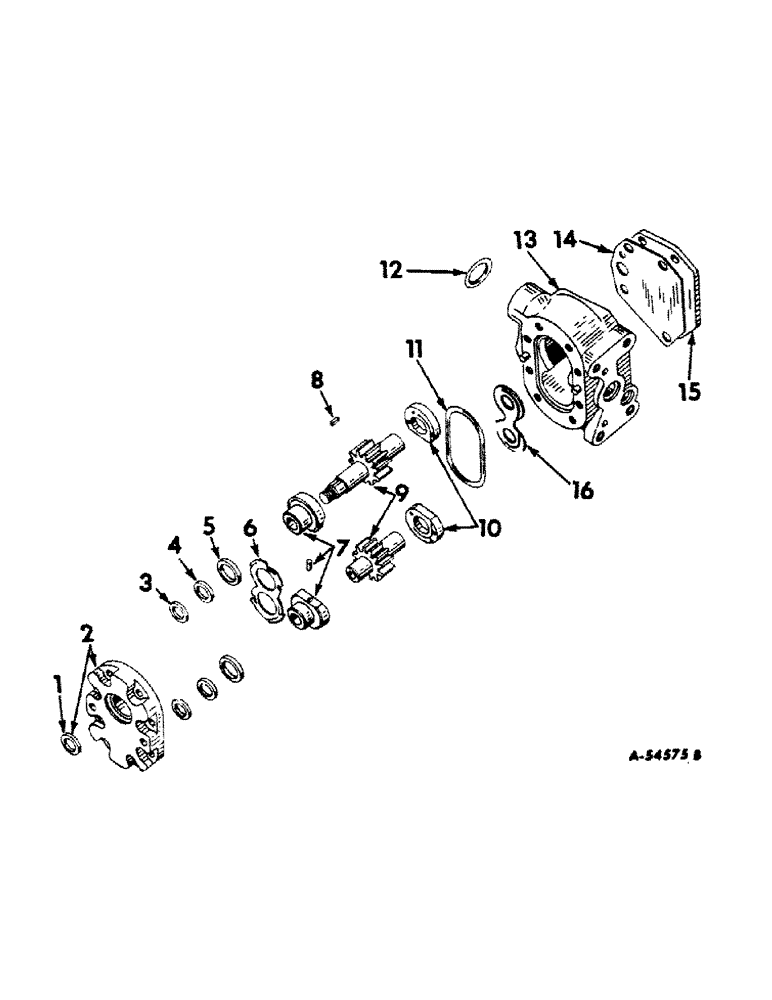 Схема запчастей Case IH 606 - (145) - HYDRAULIC SYSTEM, HYDRAULIC PUMP, THOMPSON, 12 OR 17 G.P.M (07) - HYDRAULIC SYSTEM