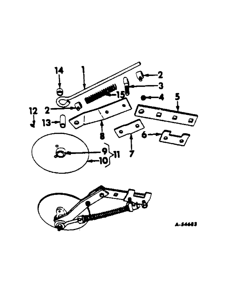Схема запчастей Case IH 184 - (H-13[A]) - SPRING LOADED DISK COVERERS 