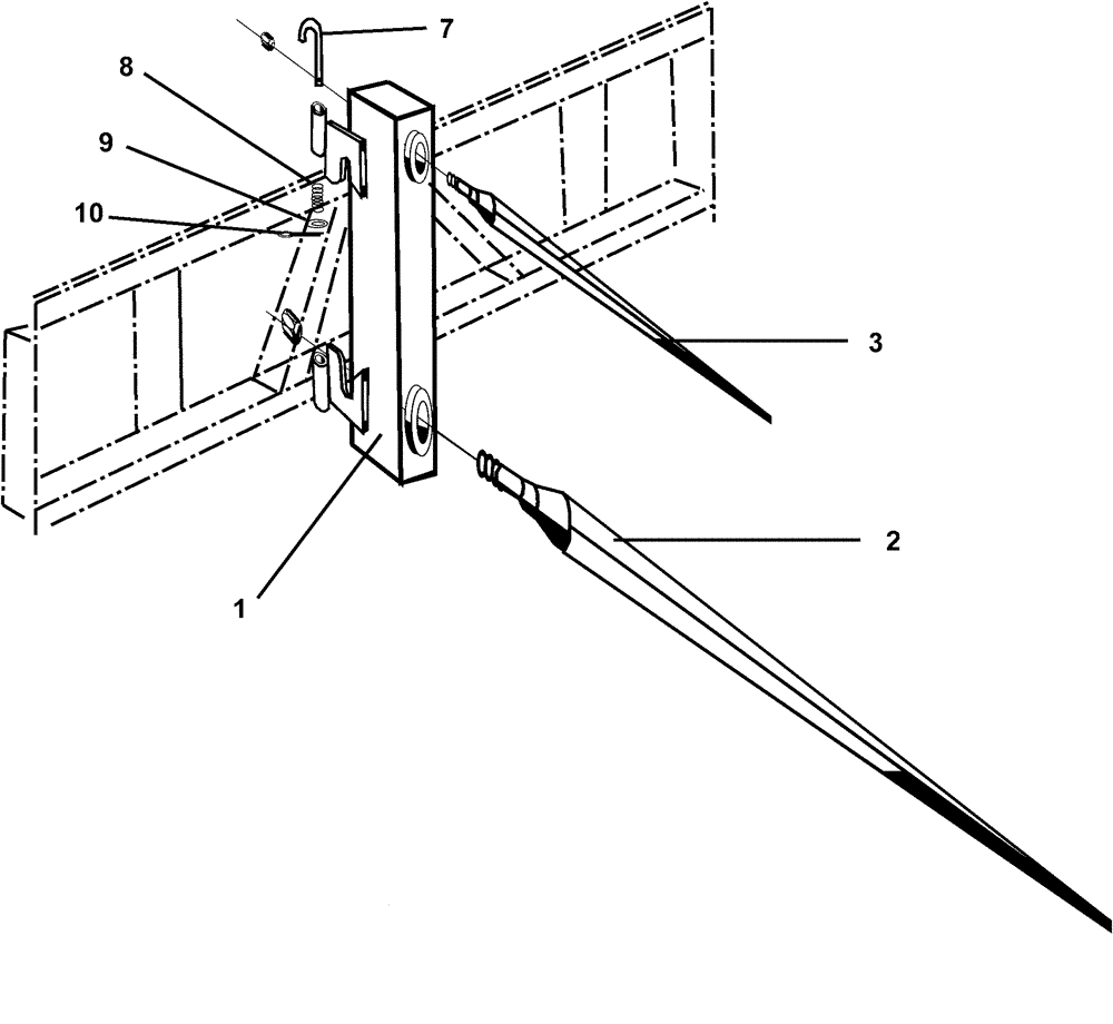 Схема запчастей Case IH L780 PRO - (82.300.AQ[13]) - VAR - 717450006 - BALE SPIKE (82) - FRONT LOADER & BUCKET
