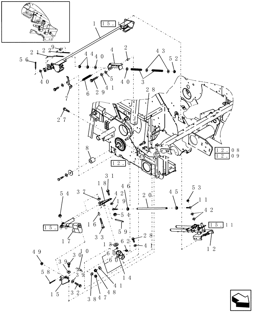 Схема запчастей Case IH RBX562 - (15.02) - ELECTRIC TWINE WRAP (15) - KNOTTER /WRAPPER