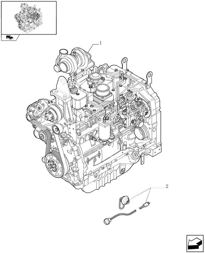 Схема запчастей Case IH FARMALL 95 - (0.02.1/01) - ENGINE (01) - ENGINE
