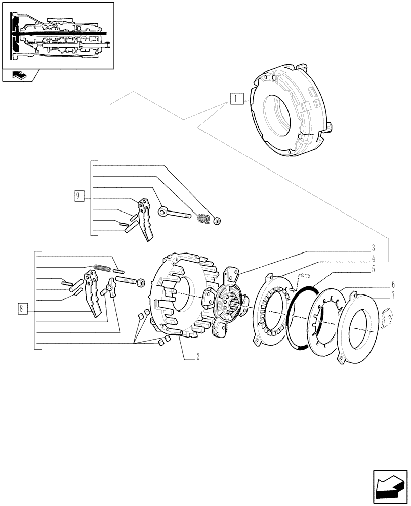Схема запчастей Case IH FARMALL 70 - (1.25.0/ C) - CLUTCH - BREAKDOWN (03) - TRANSMISSION