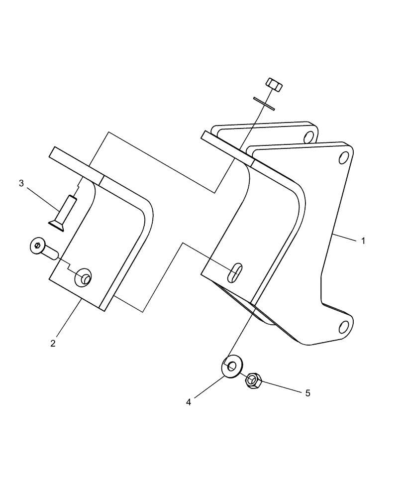 Схема запчастей Case IH 1260 - (39.100.26) - MARKER - SUPPORT WITH PADS (39) - FRAMES AND BALLASTING