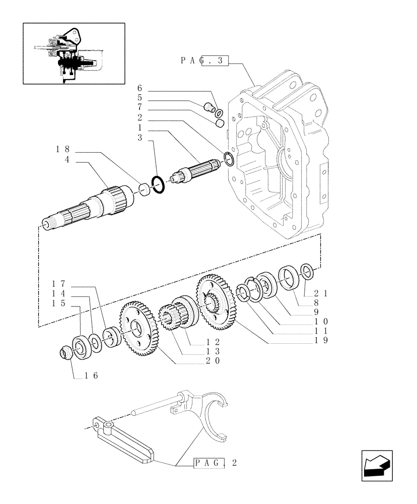 Схема запчастей Case IH MXM175 - (1.80.1/03[01]) - (VAR.809/1) PTO 540/1000 RPM - SHAFTS AND RELEVANT PARTS (07) - HYDRAULIC SYSTEM
