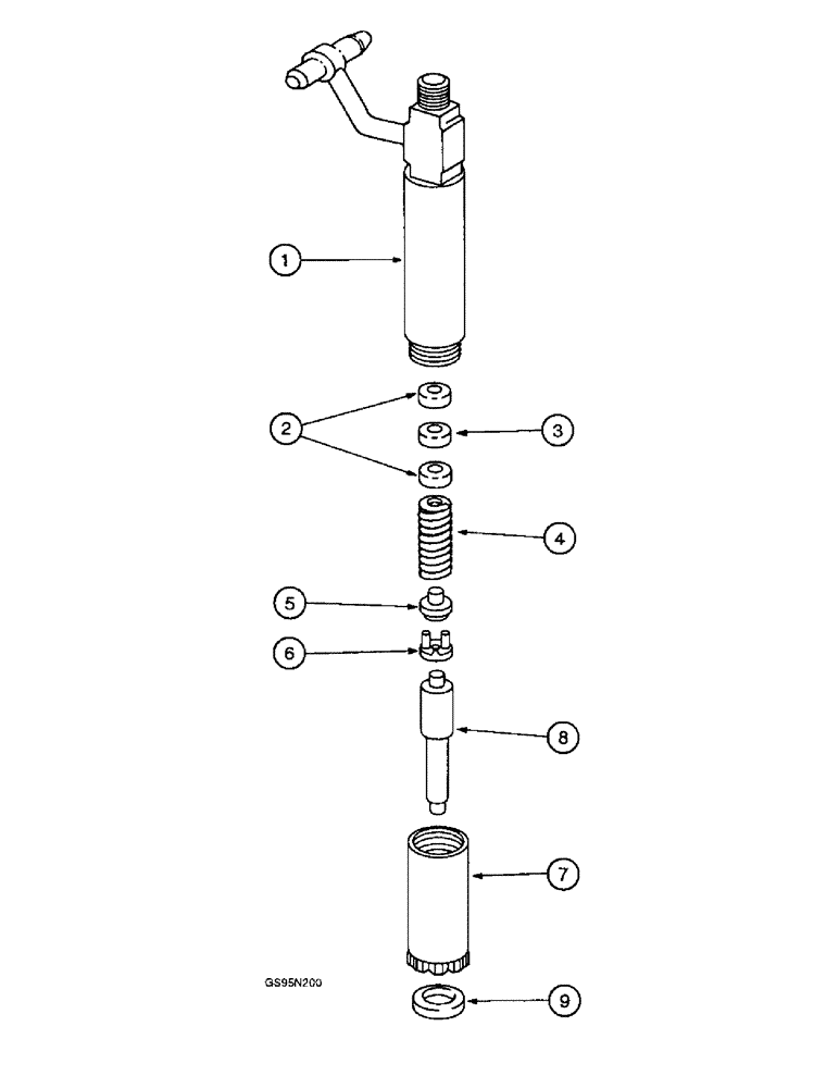Схема запчастей Case IH D-360 - (9B-46) - INJECTION NOZZLE 