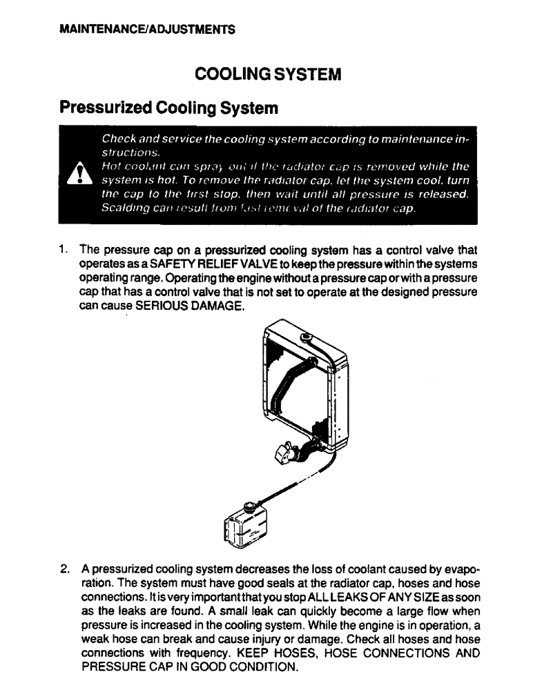 Схема запчастей Case IH 6590TA - (031) - MAINTENANCE, ADJUSTMENTS, COOLING SYSTEM 