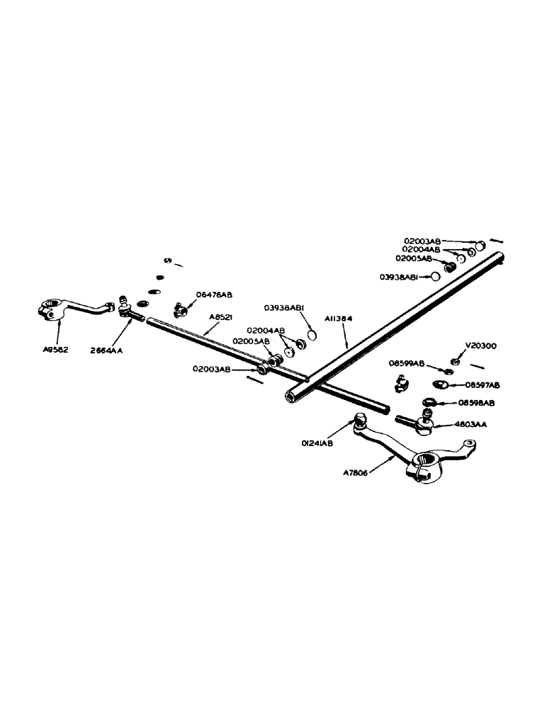 Схема запчастей Case IH 700 - (175) - STEERING ARMS, TIE ROD AND DRAG LINK, FOR STANDARD 4-WHEEL TRACTORS (05) - STEERING