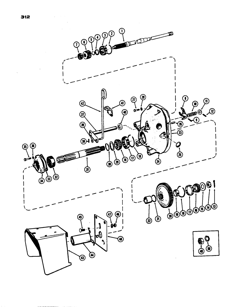 Схема запчастей Case IH 530 - (312) - STANDARD P.T.O., PRIOR TO S/N 8262800 (06) - POWER TRAIN