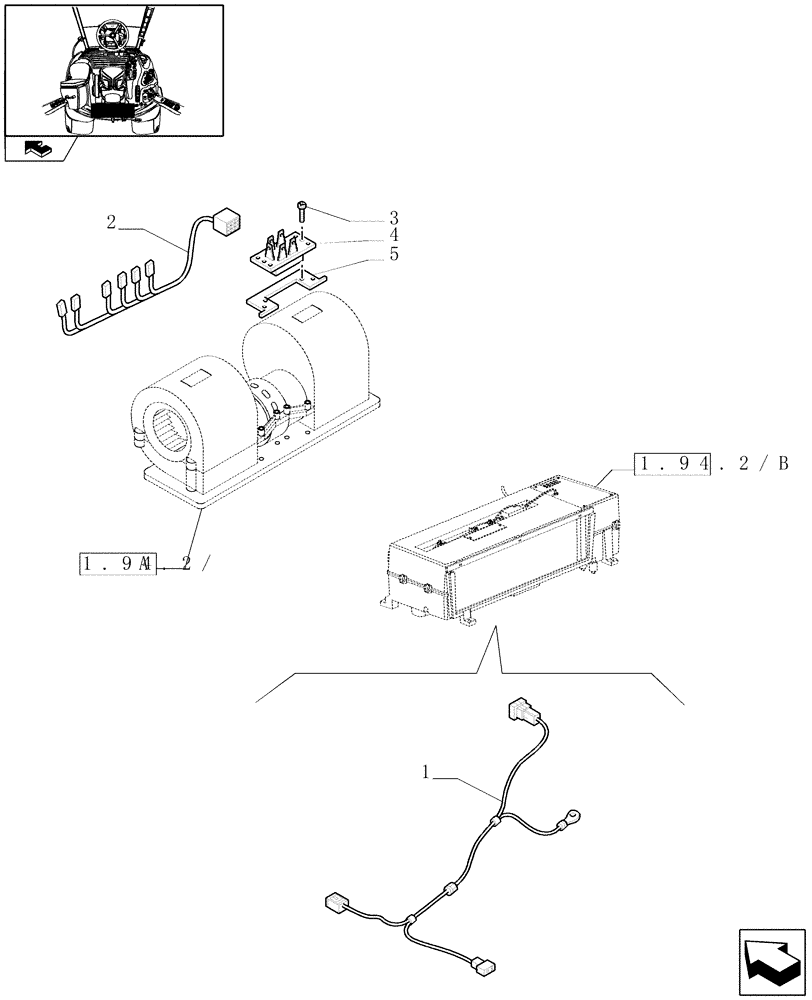 Схема запчастей Case IH PUMA 125 - (1.75.4[08]) - AIR CONDITIONING CABLES AND RELATED PARTS (06) - ELECTRICAL SYSTEMS