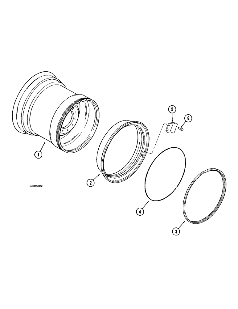 Схема запчастей Case IH 1670 - (6-58) - WHEELS, DRIVE (03) - POWER TRAIN
