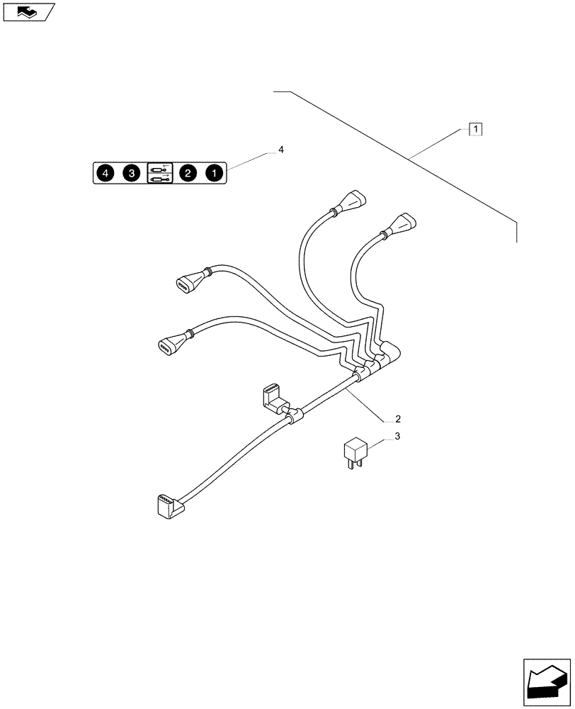Схема запчастей Case IH PUMA 200 - (88.035.03[03]) - DIA KIT - ELECTRONIC MID MOUNTED VALVES - HARNESS (88) - ACCESSORIES
