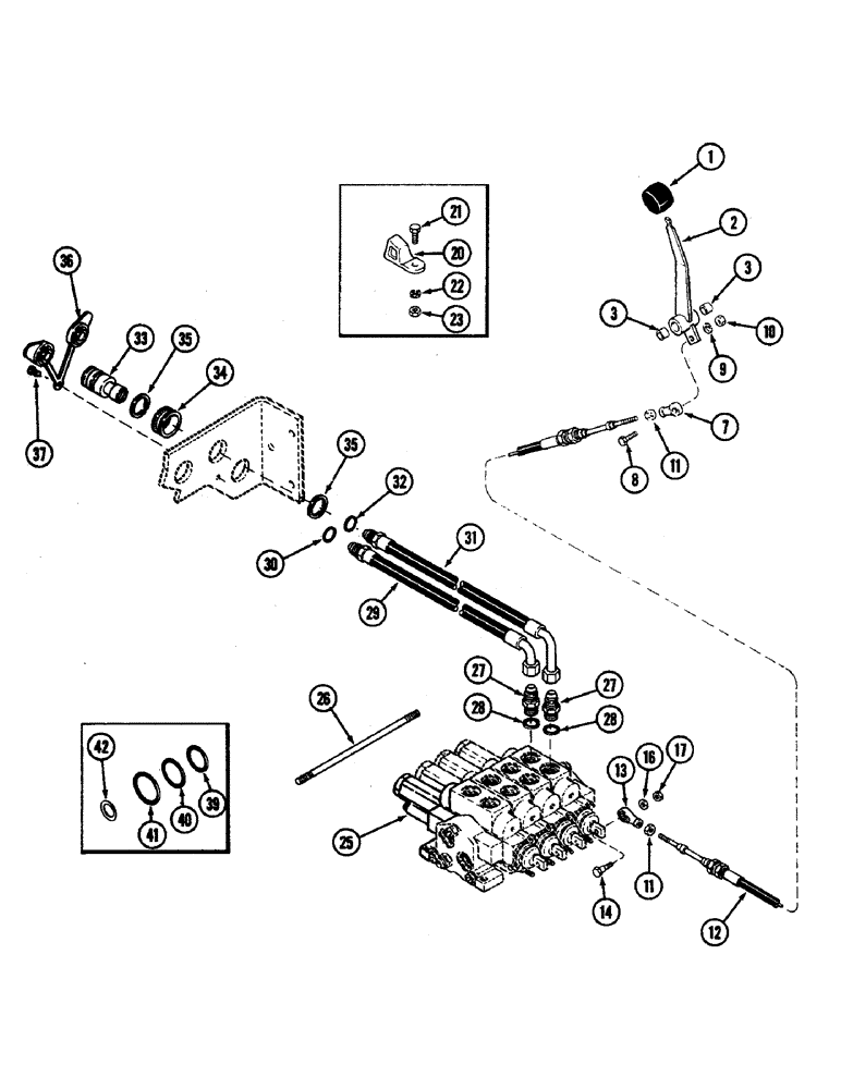 Схема запчастей Case IH 4890 - (8-300) - REMOTE HYDRAULIC ATTACHMENT, FOURTH CIRCUIT, PRIOR TO P.I.N. 8860450 (08) - HYDRAULICS