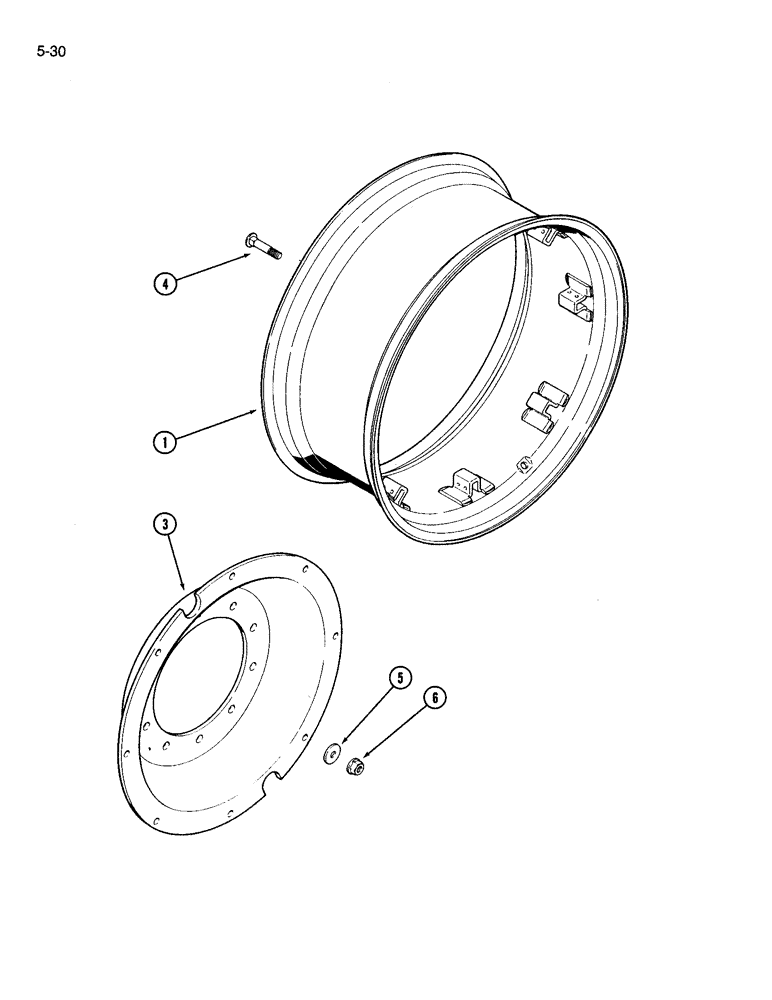 Схема запчастей Case IH 3594 - (5-030) - FRONT WHEELS, 8 BOLT (05) - STEERING