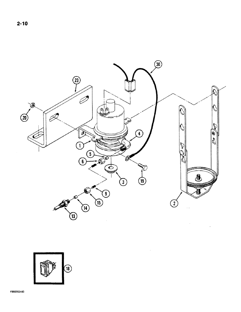 Схема запчастей Case IH 9270 - (2-10) - ETHER STARTING SYSTEM (02) - ENGINE