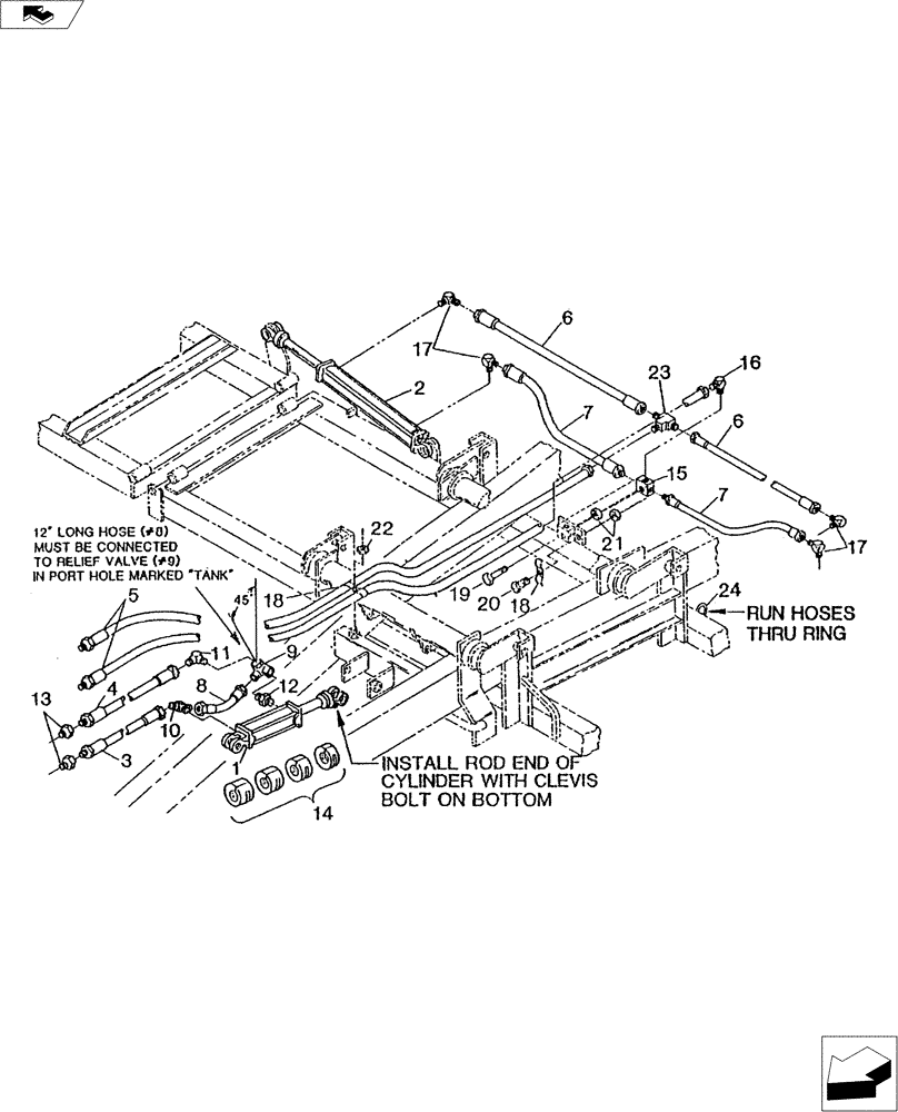 Схема запчастей Case IH TIGER-TWO - (39.100.04) - DISC ATTACHMENT HYDRAULICS (39) - FRAMES AND BALLASTING