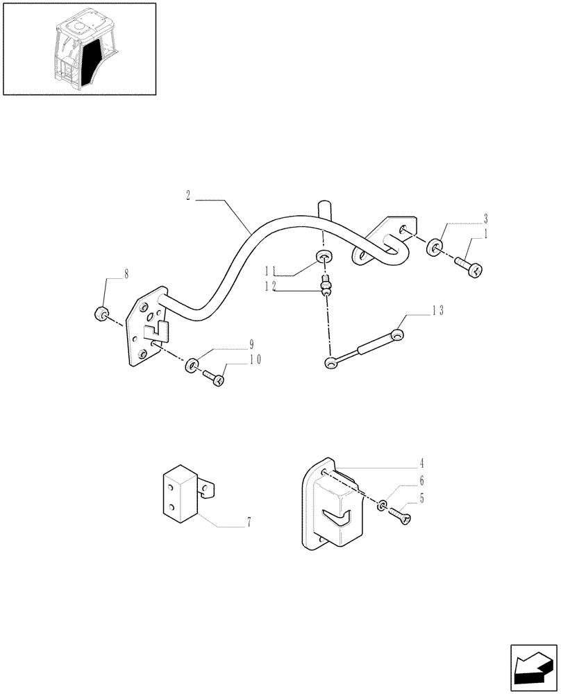 Схема запчастей Case IH JX1095N - (1.92.92[03A]) - CAB DOORS - D5188 (10) - OPERATORS PLATFORM/CAB