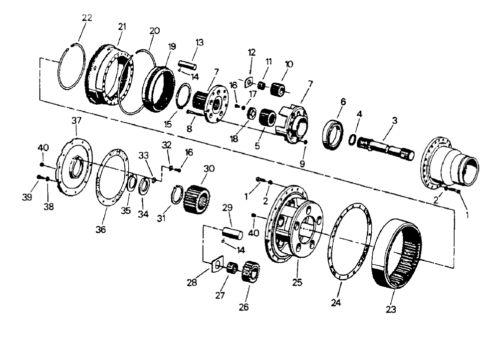 Схема запчастей Case IH ST325 - (04-59) - K-598.20/30 PLANETARY ASSEMBLY (04) - Drive Train