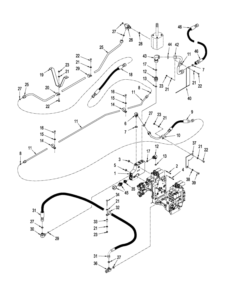 Схема запчастей Case IH STEIGER 335 - (08-44) - TRAILER BRAKES - HYDRAULIC (08) - HYDRAULICS