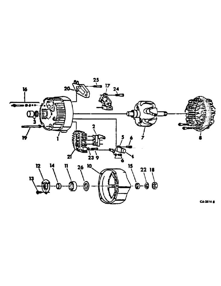 Схема запчастей Case IH 100 - (08-36) - ELECTRICAL, ALTERNATOR GENERATOR, DELCO REMY (06) - ELECTRICAL