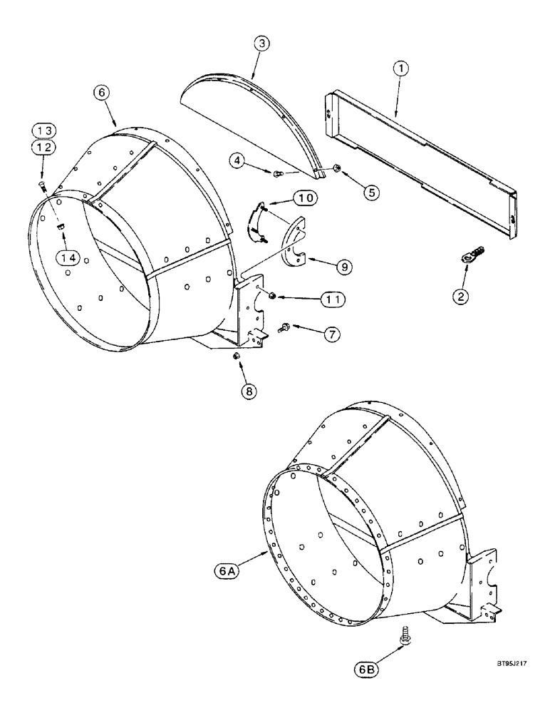 Схема запчастей Case IH 2144 - (9B-18) - CONE (14) - ROTOR, CONCANVES & SIEVE