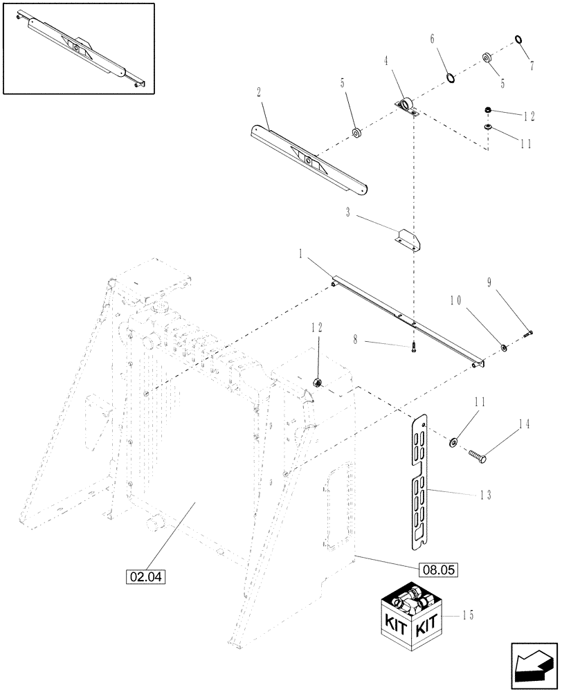 Схема запчастей Case IH WDX2302 - (18.09) - CHAFF WIPER FAN KIT Attachments