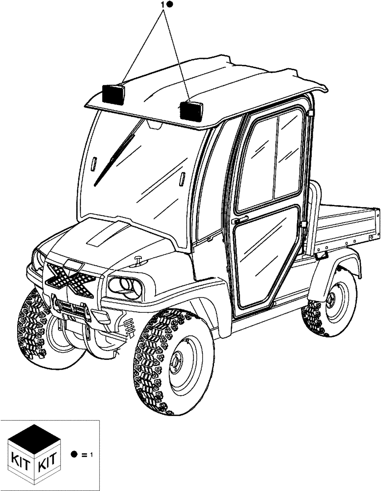 Схема запчастей Case IH SCOUT XL - (88.404.03) - DIA KIT, WORK LIGHT (88) - ACCESSORIES