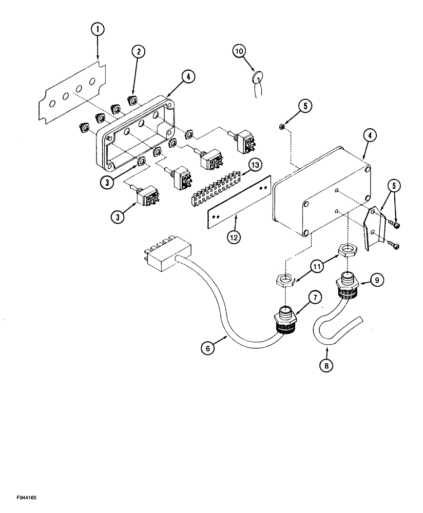 Схема запчастей Case IH 1260 - (4-006) - GRINDER REMOTE CONTROL, SELF CONTAINED HYDRAULICS (06) - ELECTRICAL