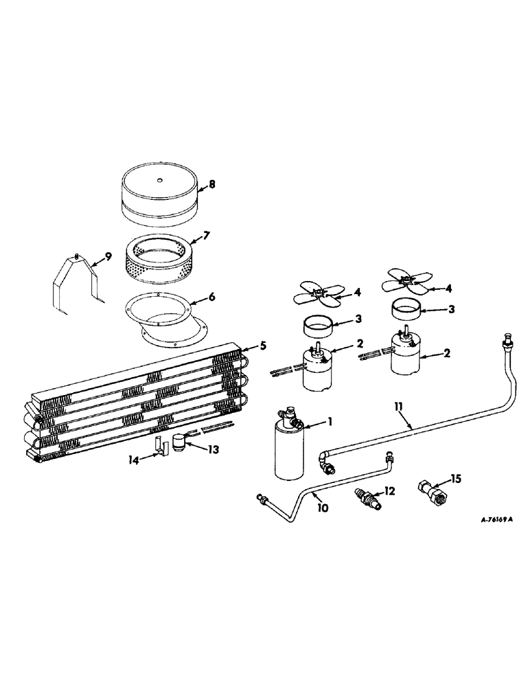 Схема запчастей Case IH 403 - (256) - CONDENSOR ASSYEMBLY COMPONENTS, FOR CABS WITH SIDE MOUNTED CONDENSOR ASSEMBLY (50) - CAB CLIMATE CONTROL