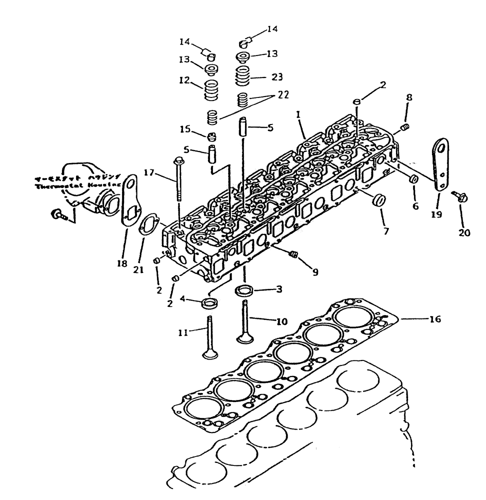 Схема запчастей Case IH 7700 - (C01-01) - CYLINDER HEAD (108) Engine & Engine Attachments