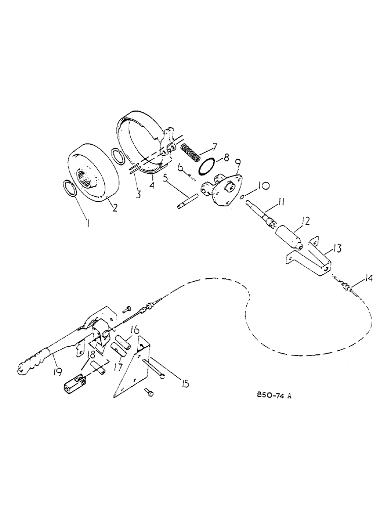 Схема запчастей Case IH 685 - (04-009) - PARK LOCK, SYNCHROMESH DRIVE TRACTORS (5.1) - BRAKES