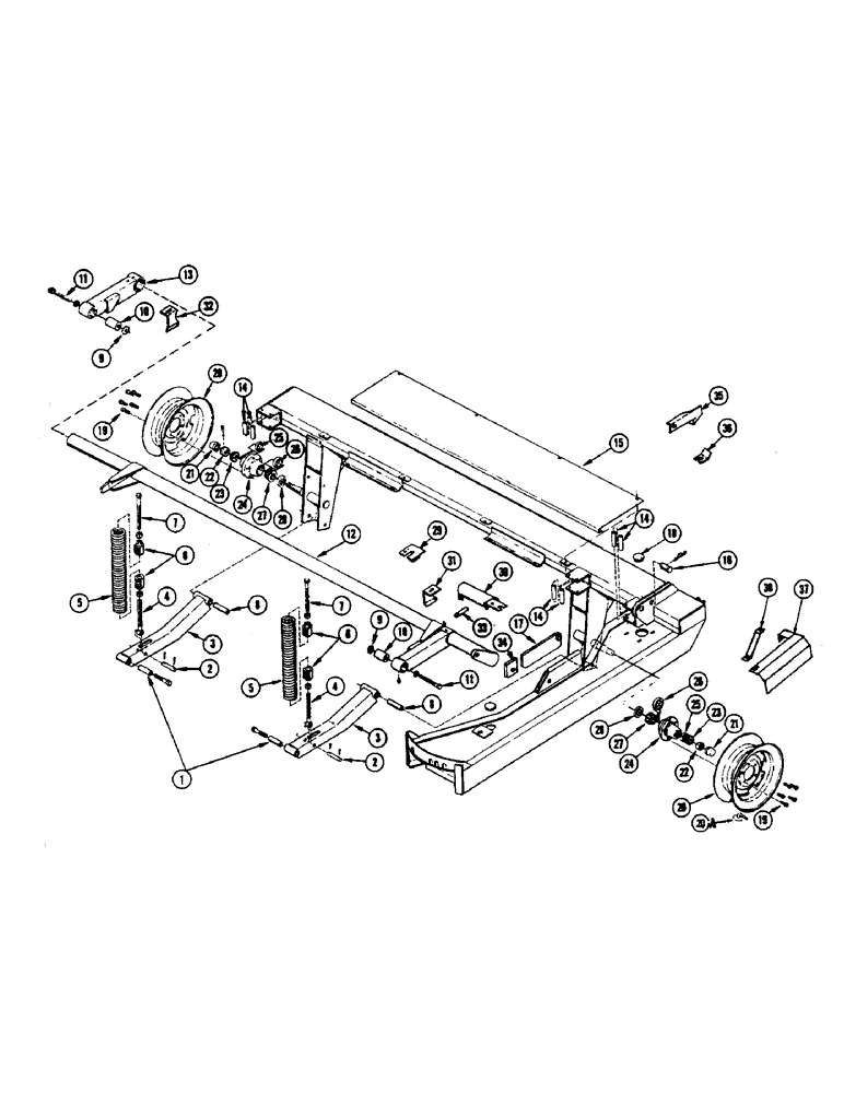 Схема запчастей Case IH 555 - (06) - HEADER SUPPORT AND FLOTATION 