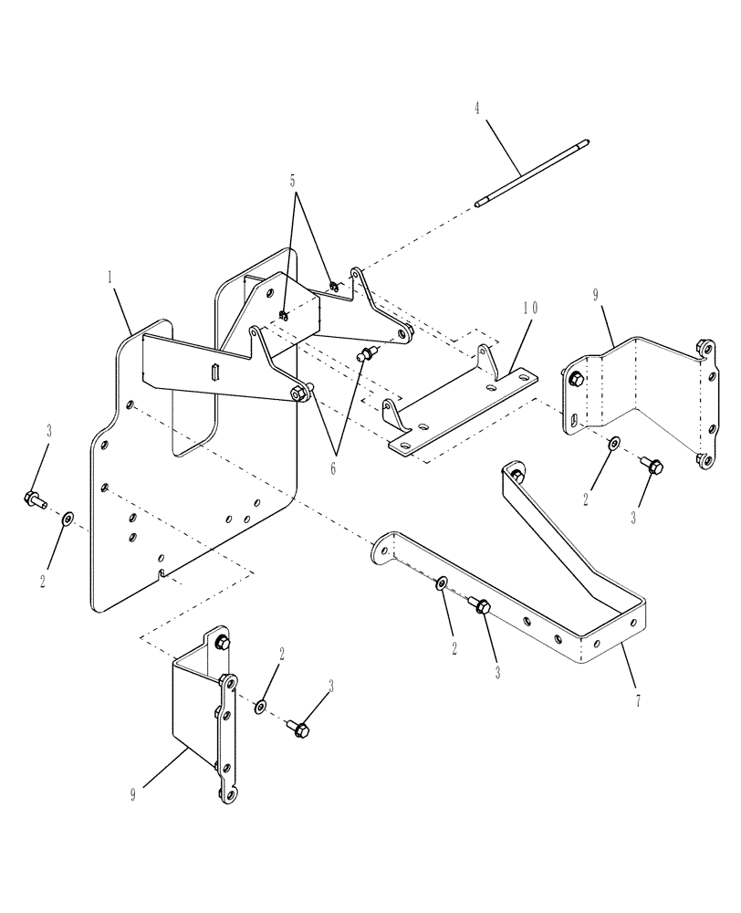 Схема запчастей Case IH DX55 - (10.13) - FIREWALL (10) - OPERATORS PLATFORM/CAB