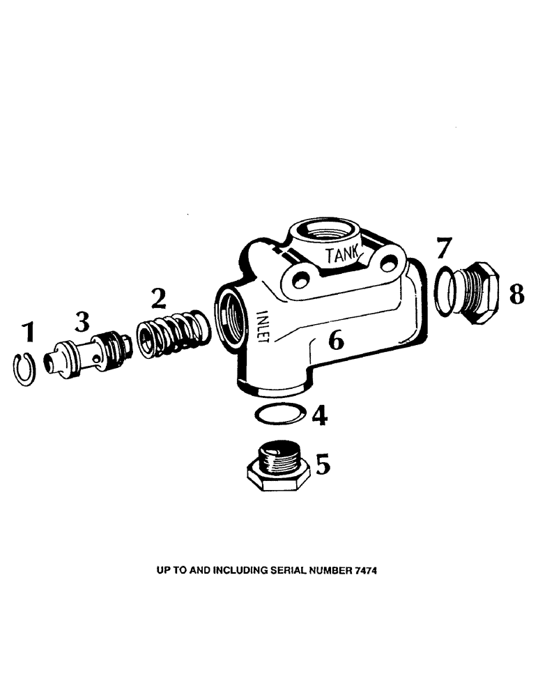 Схема запчастей Case IH 7000 - (B04-39) - HYDRAULICS, RELIEF VALVE Hydraulic Components & Circuits
