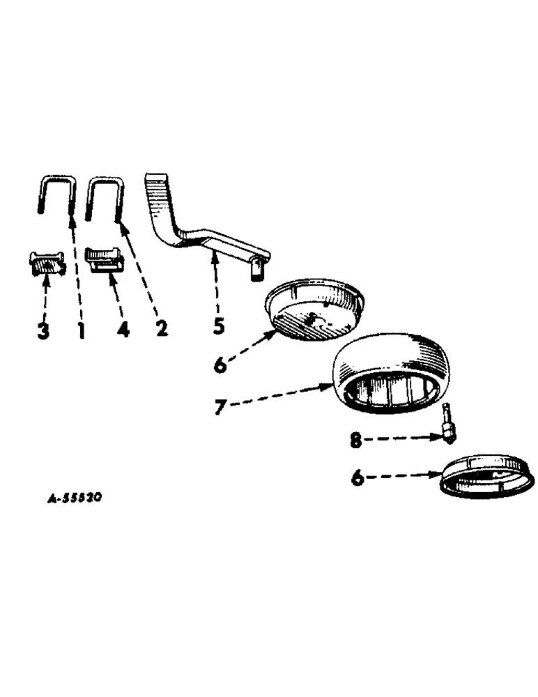 Схема запчастей Case IH 461 - (U-12[A]) - BALL BEARING GAUGE WHEEL 