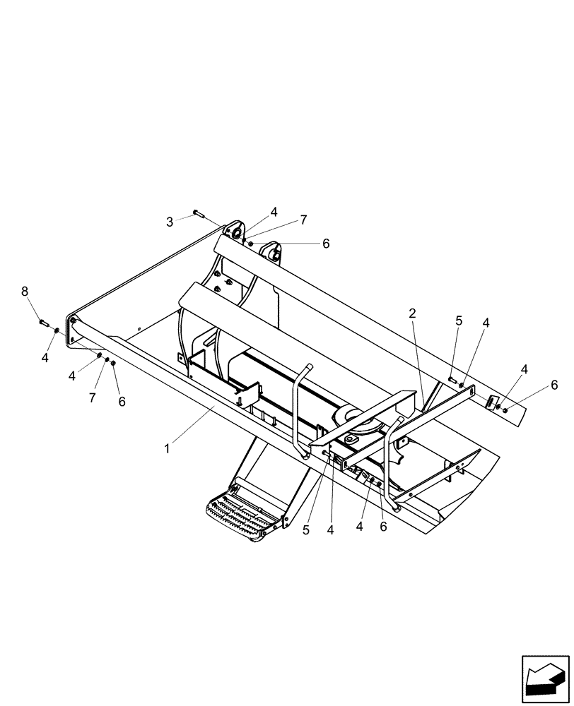 Схема запчастей Case IH 1240 - (80.150.01) - BULK FILL - STRUCTURE MOUNTING (80) - CROP STORAGE/UNLOADING