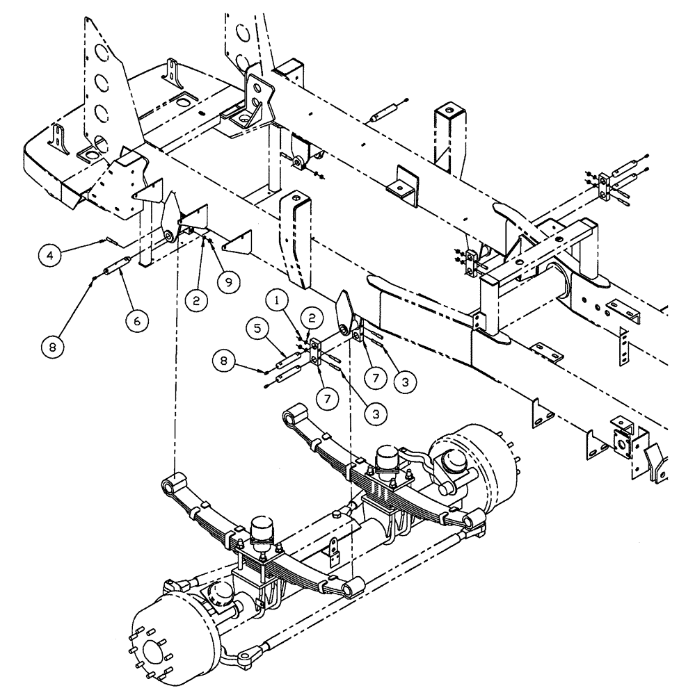 Схема запчастей Case IH FLX4375 - (04-002) - FRONT AXLE INSTALL KIT Frame & Suspension