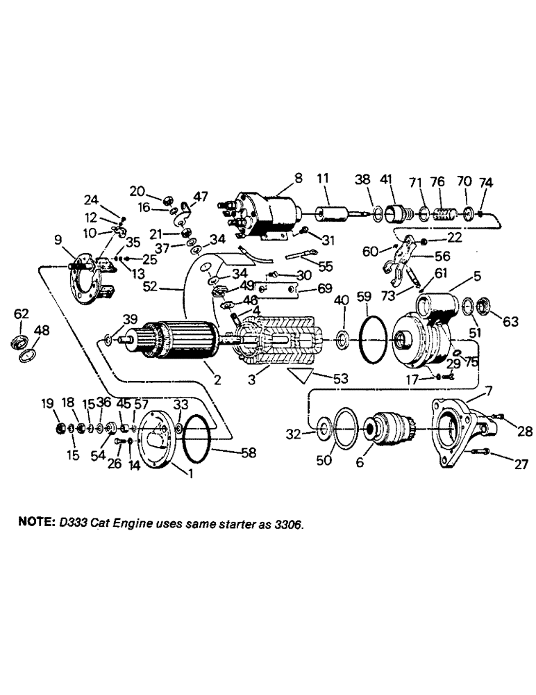 Схема запчастей Case IH STEIGER - (02-04) - STARTER ASSEMBLY (06) - ELECTRICAL