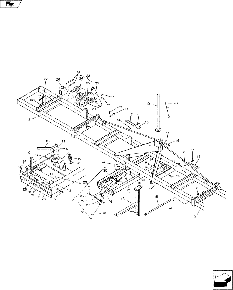 Схема запчастей Case IH 3200 - (39.200.01) - 3200 TOOLBAR ASSEMBLY (39) - FRAMES AND BALLASTING