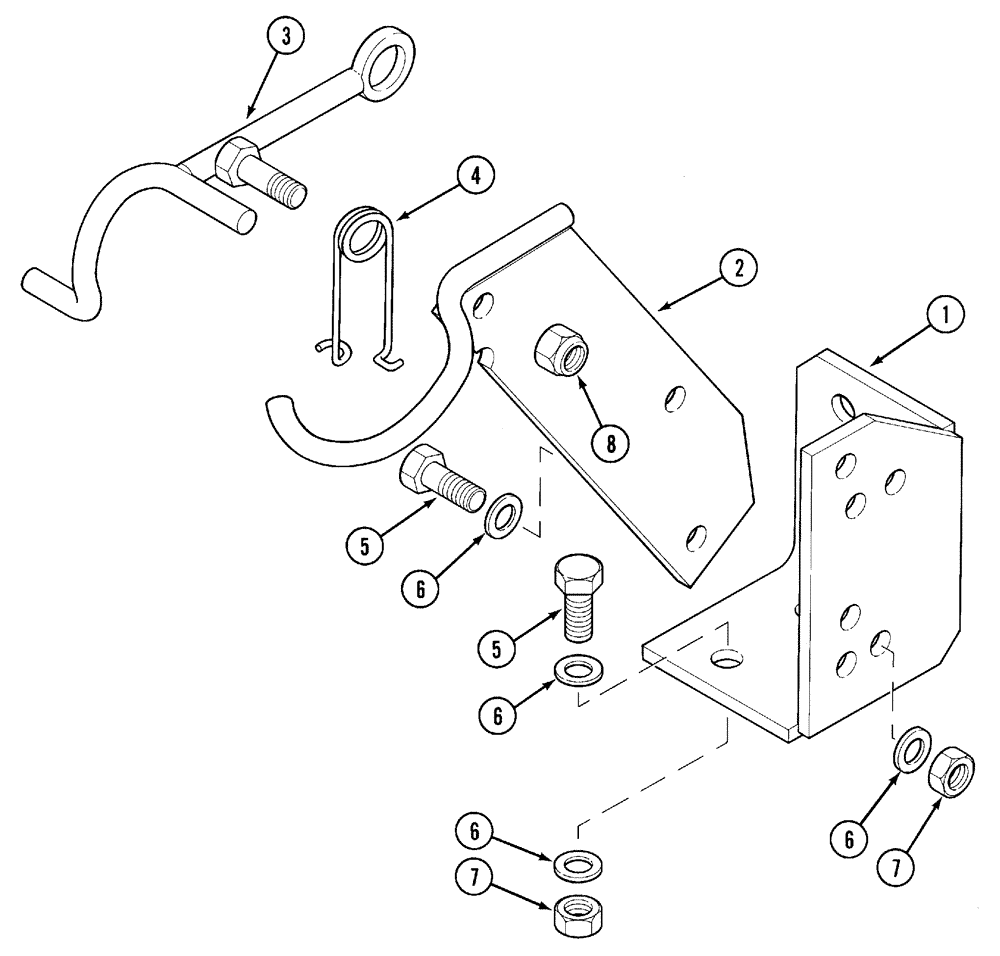 Схема запчастей Case IH 5230 - (9-008) - HITCH, TOP LINKS SUPPORT (09) - CHASSIS/ATTACHMENTS