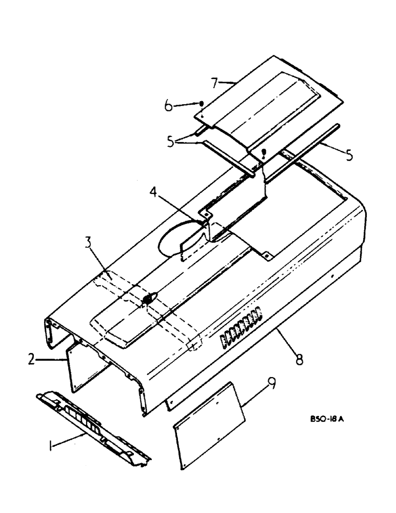 Схема запчастей Case IH 385 - (13-01) - SUPERSTRUCTURE, HOOD AND PANEL (05) - SUPERSTRUCTURE