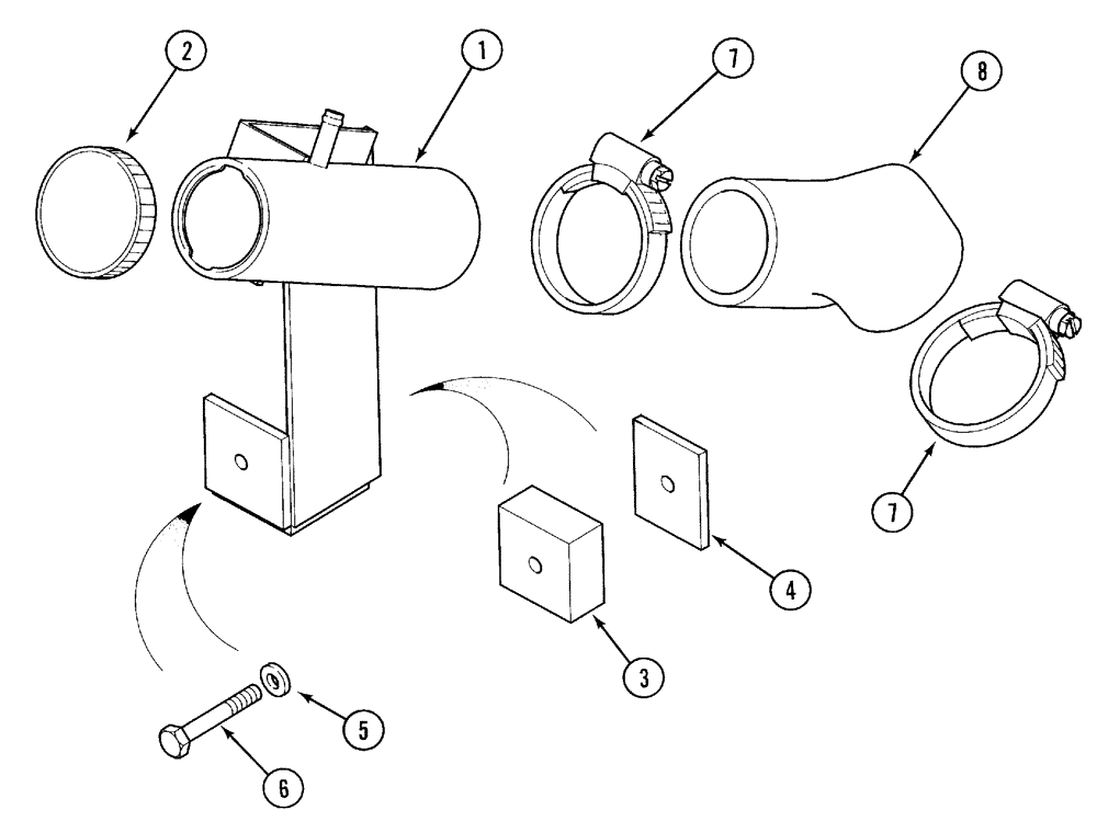 Схема запчастей Case IH 5220 - (3-06) - FUEL FILLER NECK (03) - FUEL SYSTEM
