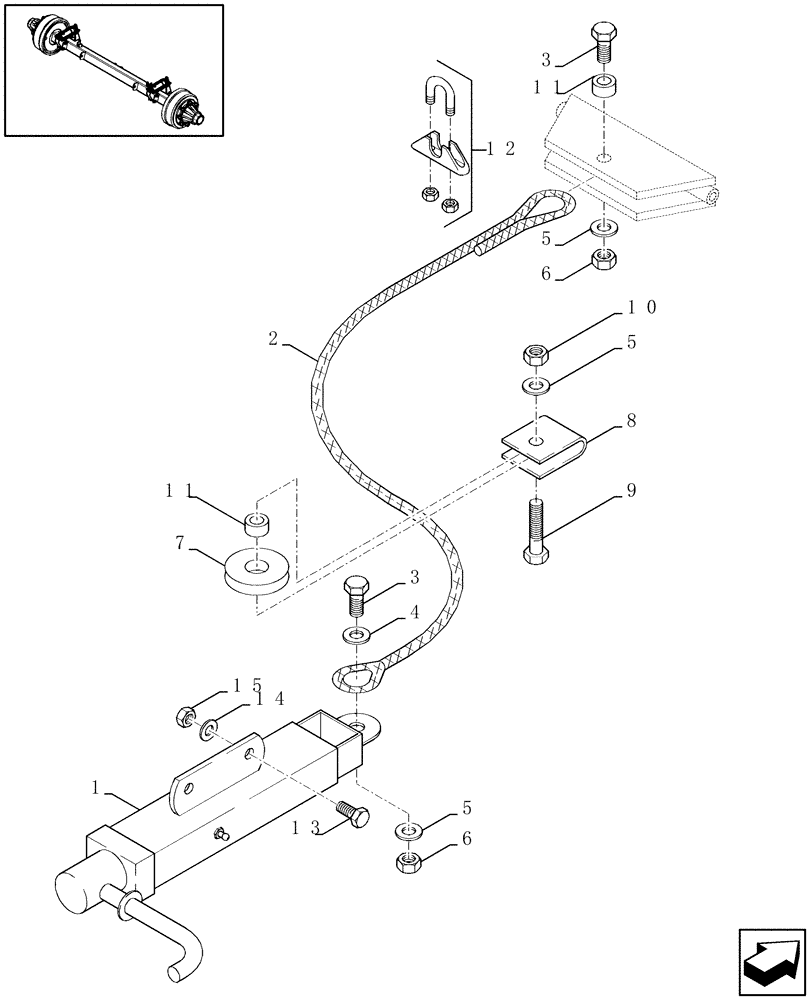 Схема запчастей Case IH LBX331R - (05.19[01]) - PARKING BRAKES - SINGLE AXLE (05) - AXLE