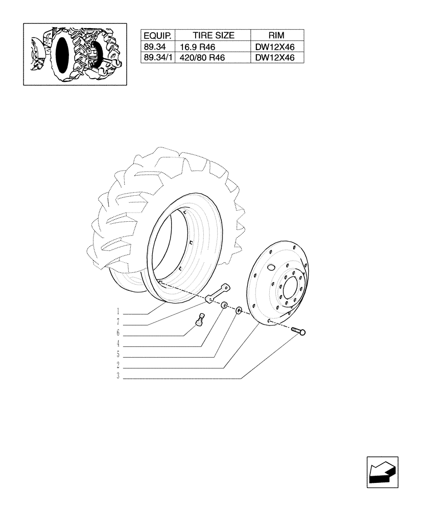 Схема запчастей Case IH MXM190 - (VAR. 960) - WHEEL, REAR Attachments